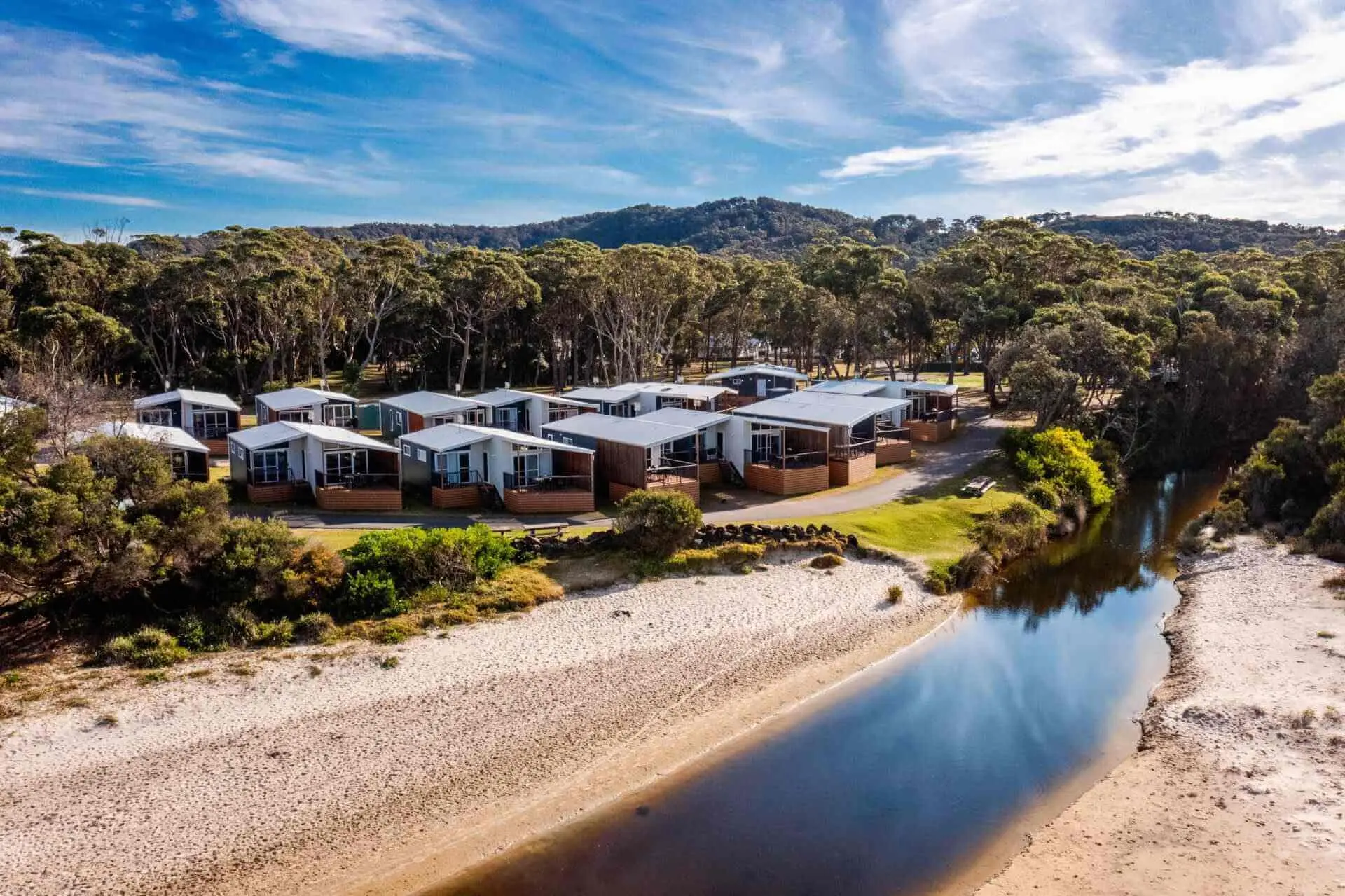 Deluxe Beachfront Villas at Racecourse Beach Tasman Holiday Parks