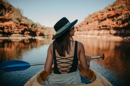 Canoeing along the Murchison River, Kalbarri National Park