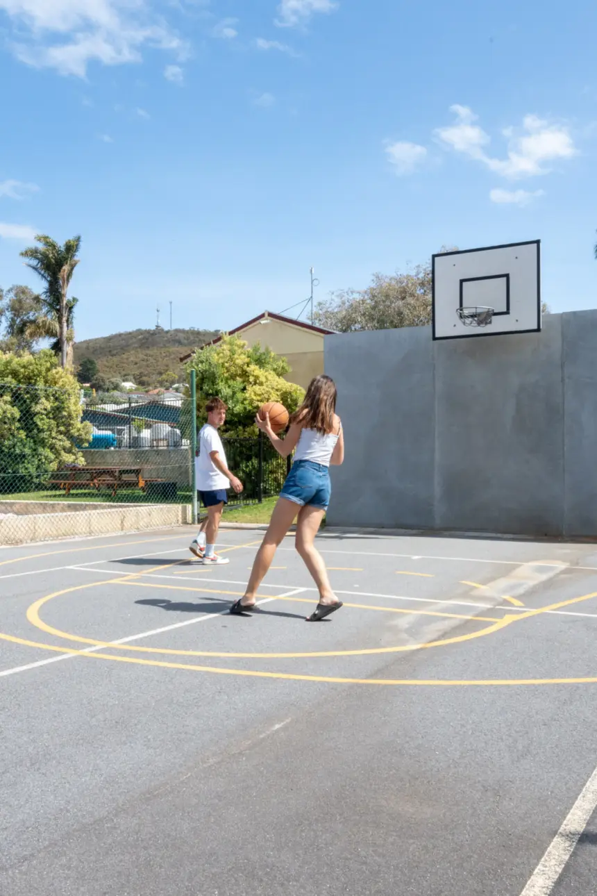 Basketball court at Albany