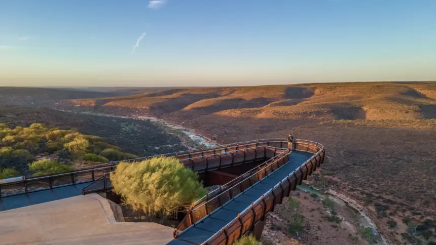 Aerial view of Kalbarri Skywalk