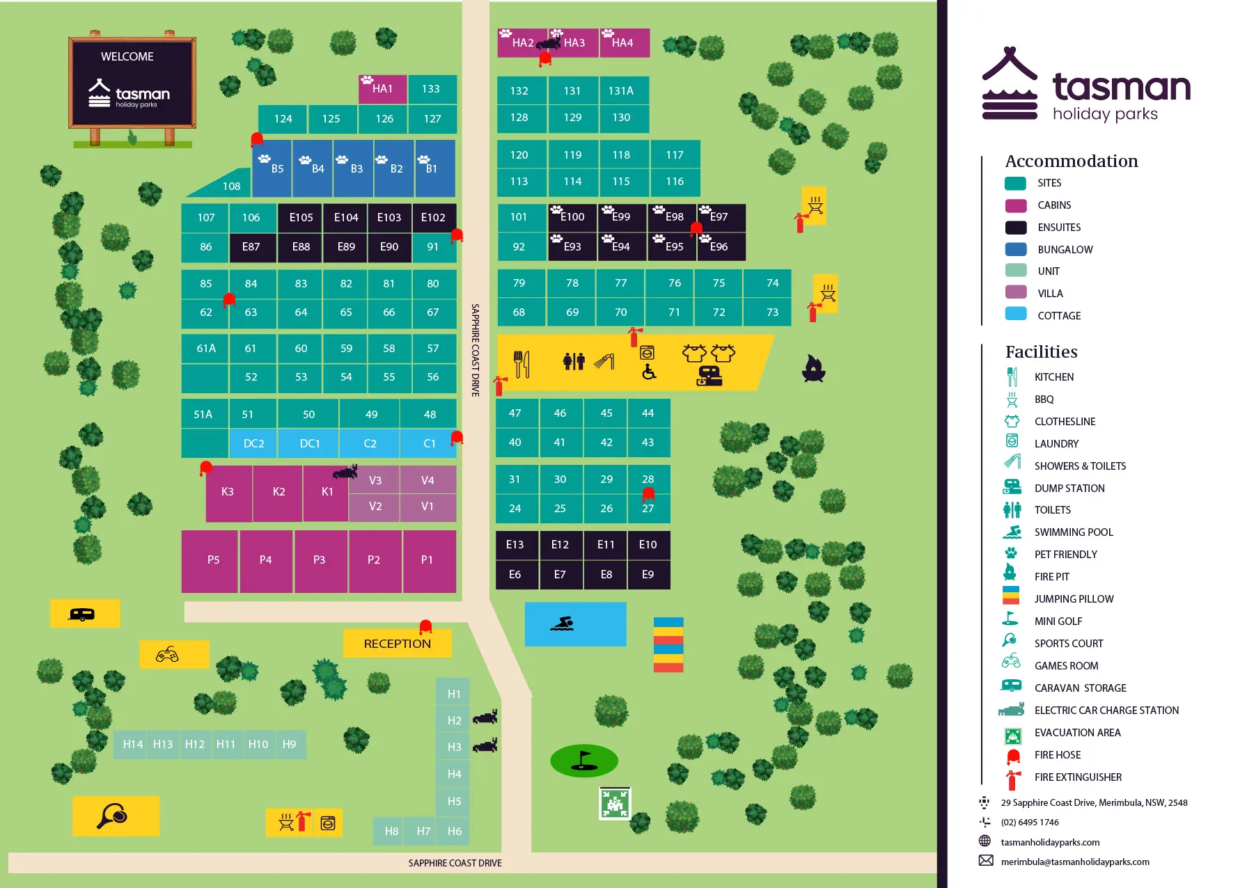 THP Merimbula map