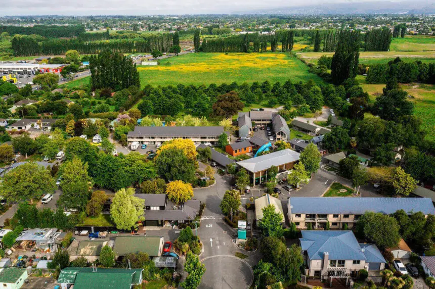 Christchurch caravan park view
