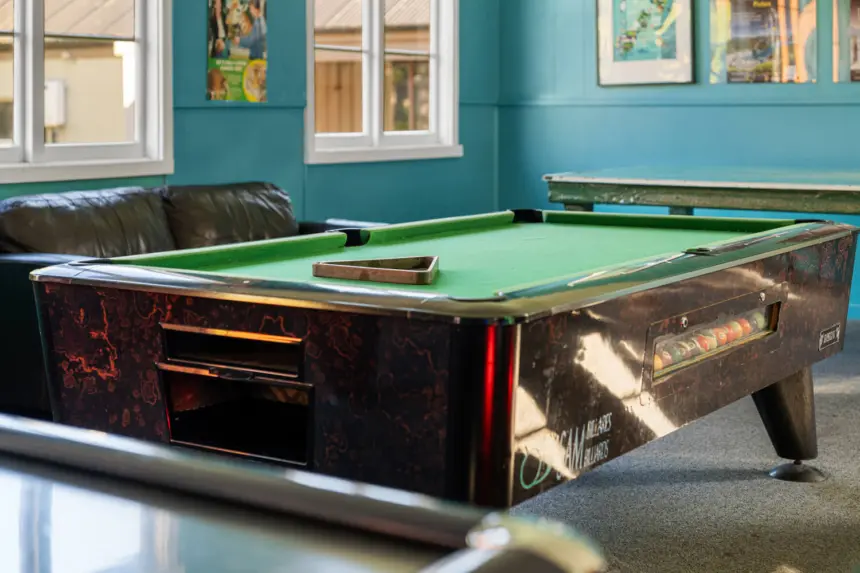 Christchurch holiday park pool table games room