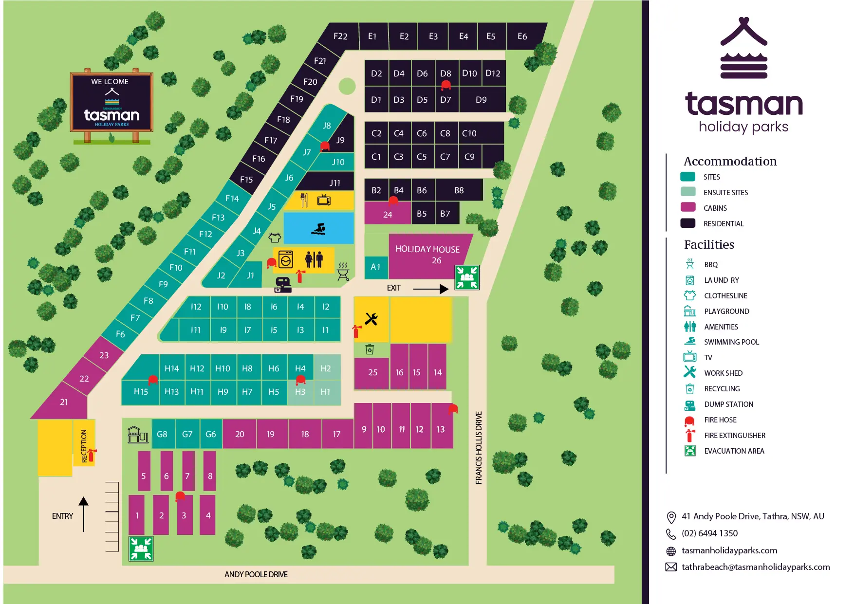 THP Tathra Park map