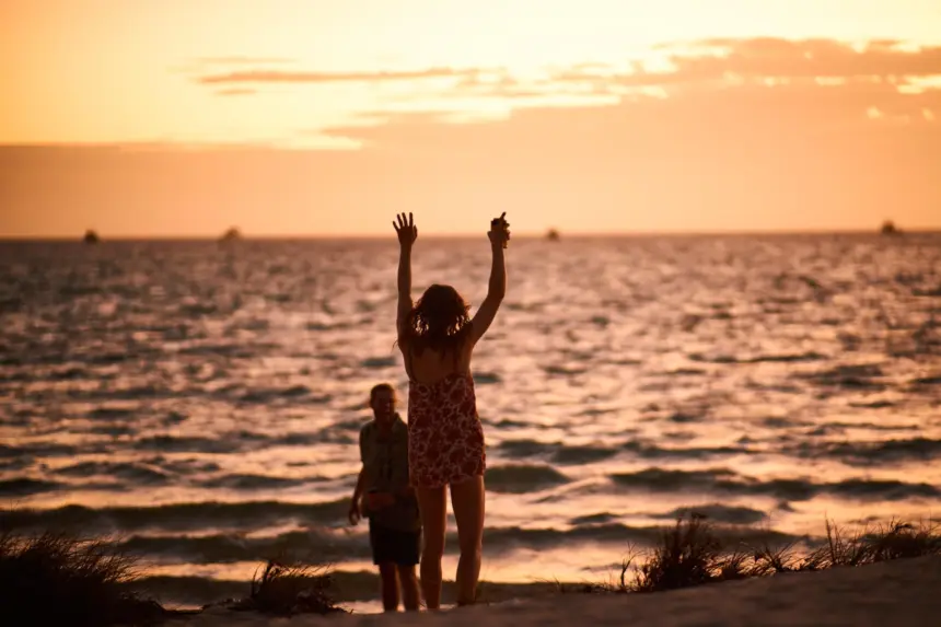Denham Seaside sunset beach strolls
